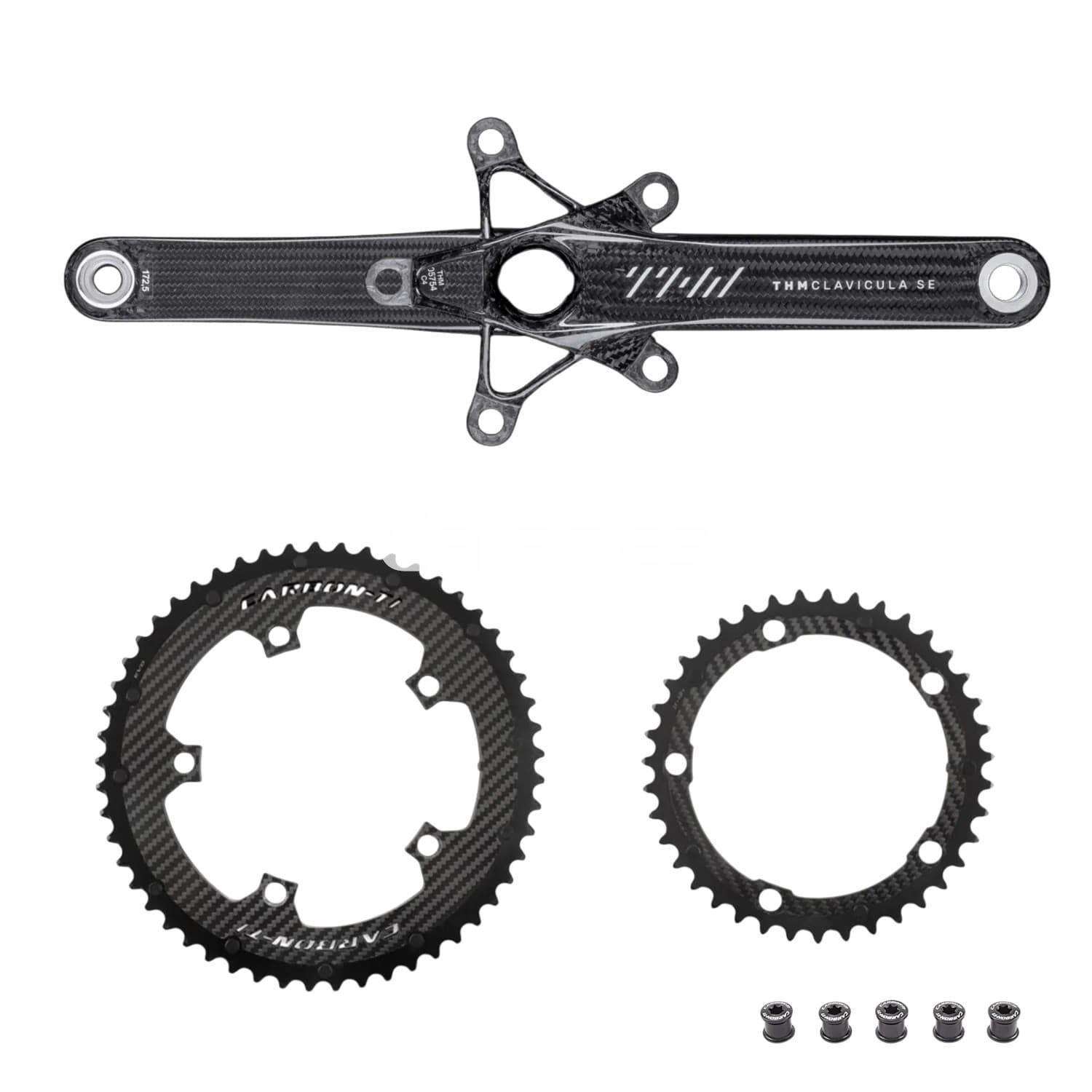 Bielas THM Clavicula SE Carbon Powermeter + Carbon-Ti X-CarboRing - Imagen 2