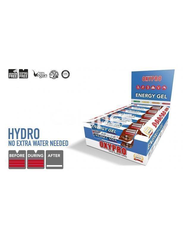 Caja de 30 unidades de Oxypro Energy Gel Cola con 150 mg de Cafeína - 30 geles x 50 gr - Imagen 2