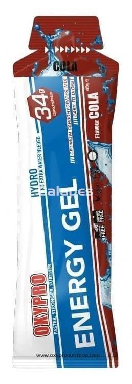 Caja de 30 unidades Oxypro Energy Gel Cola sin Cafeína - 30 geles x 45 gr - Imagen 1