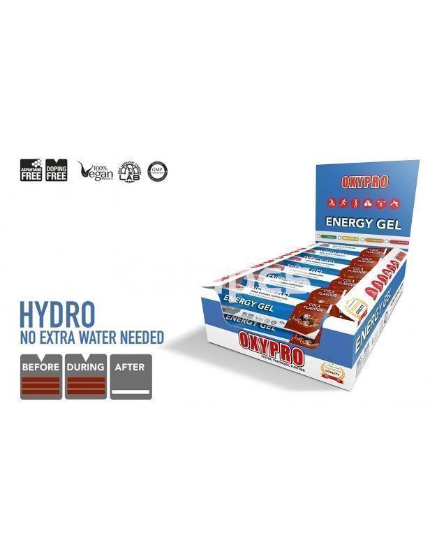 Caja de 30 unidades Oxypro Energy Gel Cola sin Cafeína - 30 geles x 45 gr - Imagen 2