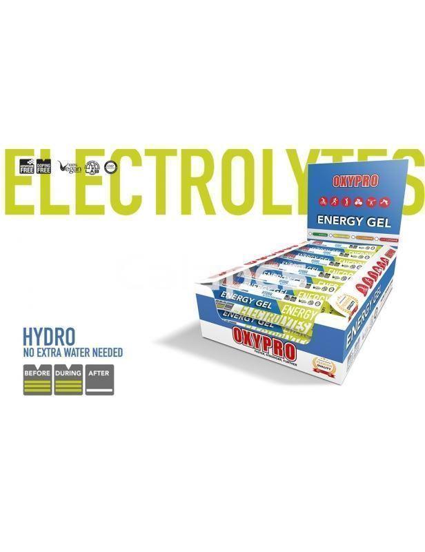 Caja de 30 unidades Oxypro Energy Gel con Electrolitos - 30 geles x 40 gr - Imagen 2