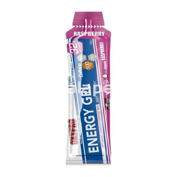 Caja de 30 unidades Oxypro Energy Gel Frambuesa con 100 mg de Cafeína - 30 geles x 50 gr - Imagen 1