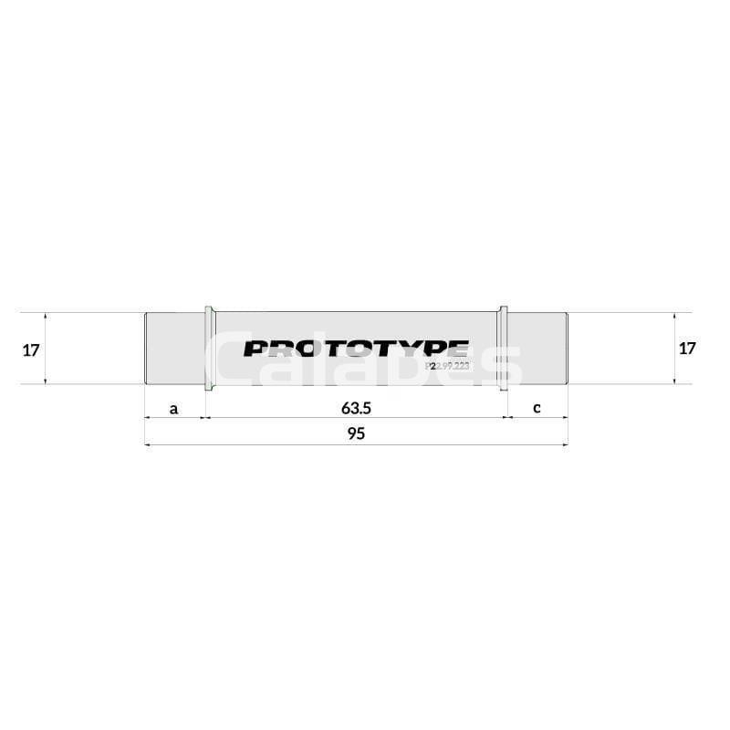 Eje PROTOTYPE Buje F – 100 (17 x 95 x 63.5) SP DISC CL - Imagen 1
