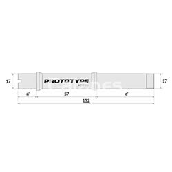 Eje PROTOTYPE Núcleo T – 148 G2 (17 x 132 x 57) - Imagen 1