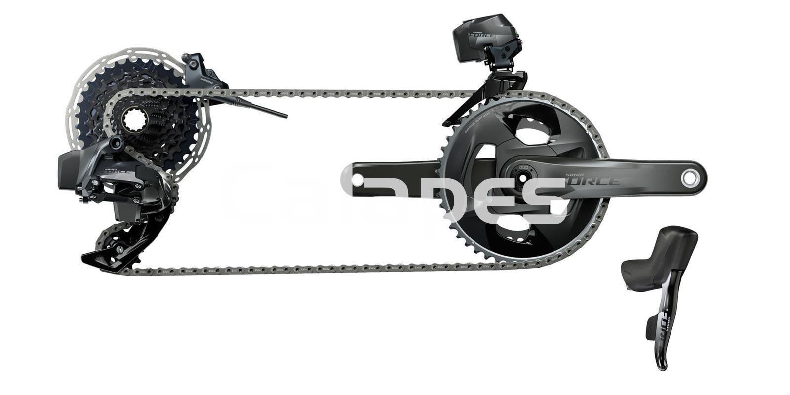 Grupo completo SRAM Force D1 eTap AXS 2x12v - Imagen 1