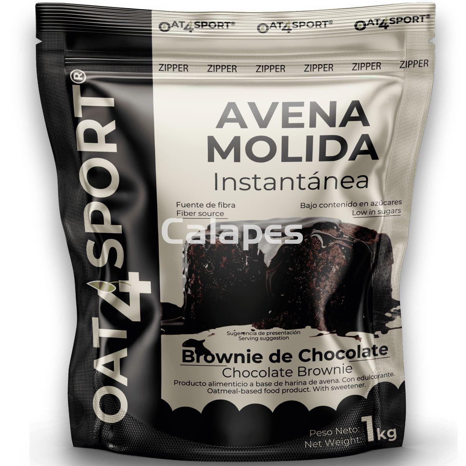 Oxypro OAT4SPORT Avena integral molida 1kg sabor Brownie de chocolate - Imagen 1