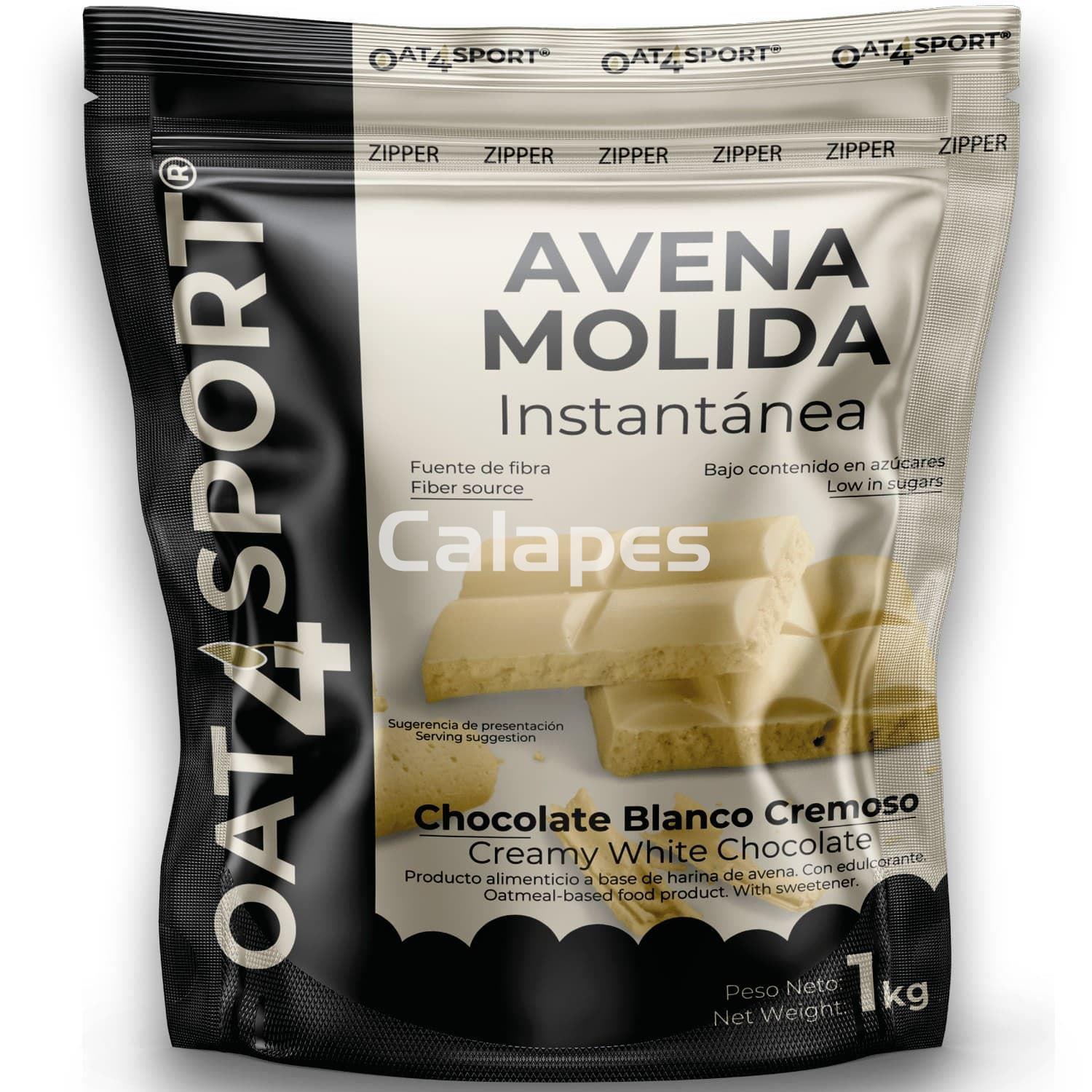 Oxypro OAT4SPORT  Avena integral molida 1kg sabor Chocolate blanco cremoso - Imagen 1