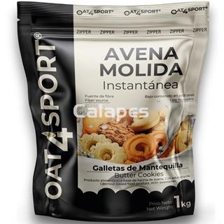 Oxypro OAT4SPORT  Avena integral molida 1kg sabor Galletas de mantequilla - Imagen 1