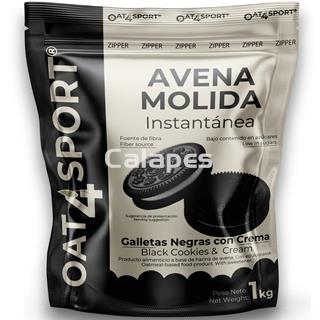 Oxypro OAT4SPORT  Avena integral molida 1kg sabor Galletas negras con crema - Imagen 1