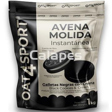 Oxypro OAT4SPORT  Avena integral molida 1kg sabor Galletas negras con crema - Imagen 1