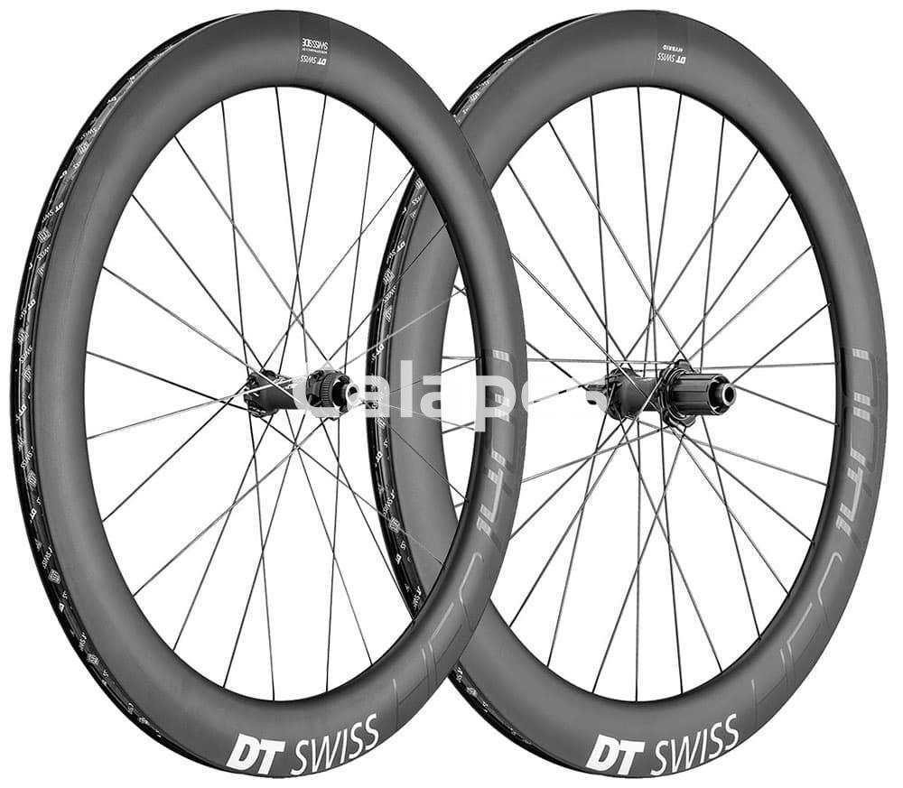 Ruedas DT Swiss HEC 1400 Spline 62 HYBRID Carbon - Imagen 1